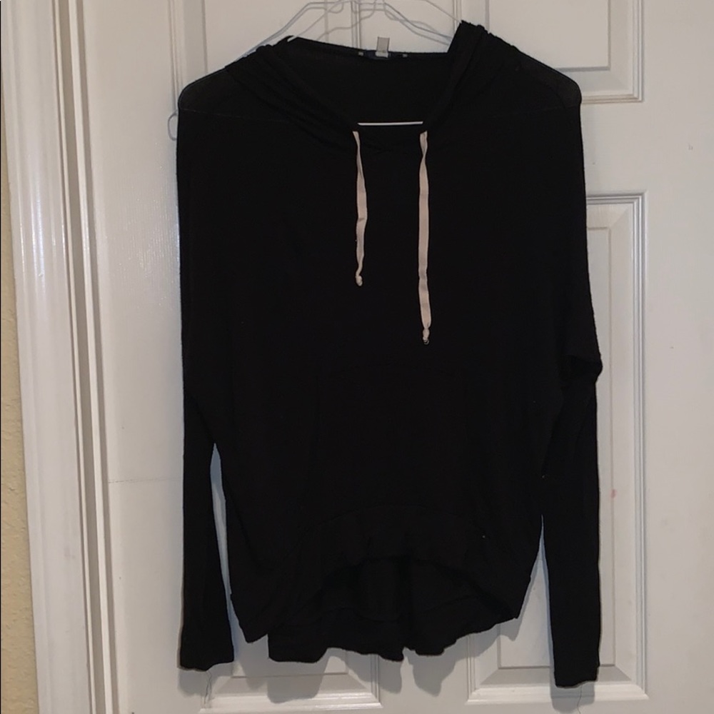 black lightweight hoodie